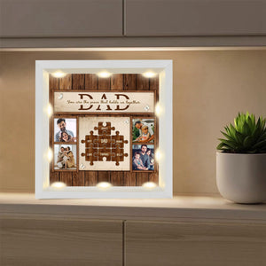 Personalized Light Shadow Box - You Are The Piece That Holds Us Together Gift For Dad