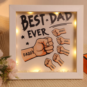 Personalized Light Shadow Box-The Best Dad Ever