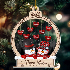 Sparkling Christmas Together We Make A Family Personalized Ornament