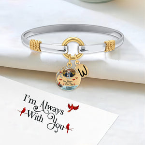 Custom Photo Memorial Cardinal Personalized Two-Tone Bracelet