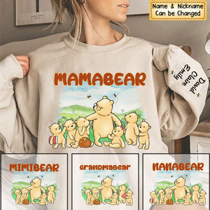 Personalized Gift For Grandma Bear Sleeve Printed Standard Sweatshirt