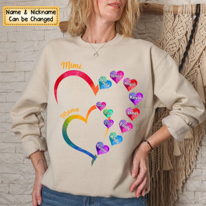 Personalized Gift For Grandma 2 Heart - Sweatshirt