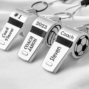 Personalized Stainless Coach Whistle