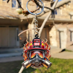 Pefect Gift For Firefighters Personalized Firefighter Helmet Keychain