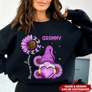 Unique Pinky Leopard Grandma Mom Butterfly Kids Personalized Sweatshirt