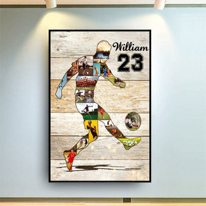 Personalized Soccer Photo Collage Poster