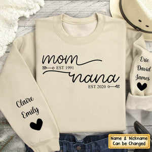 Mom Est Grandma Est - Personalized Sweatshirt