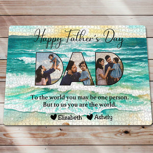 Father - To Me You Are The World - Personalized Puzzles