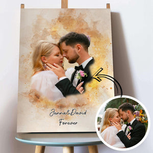 Personalized Couple Poster, couple portraits, customized wedding birthday gifts for husband and wife