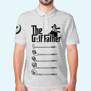 The Golf Father Grandfather - Best Dad By Par - Personalized Polo Shirt