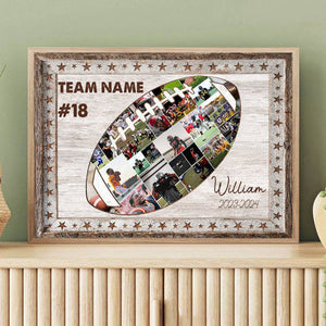 Personalized Football Photo Collage, American Football Gift,team Photo Collage