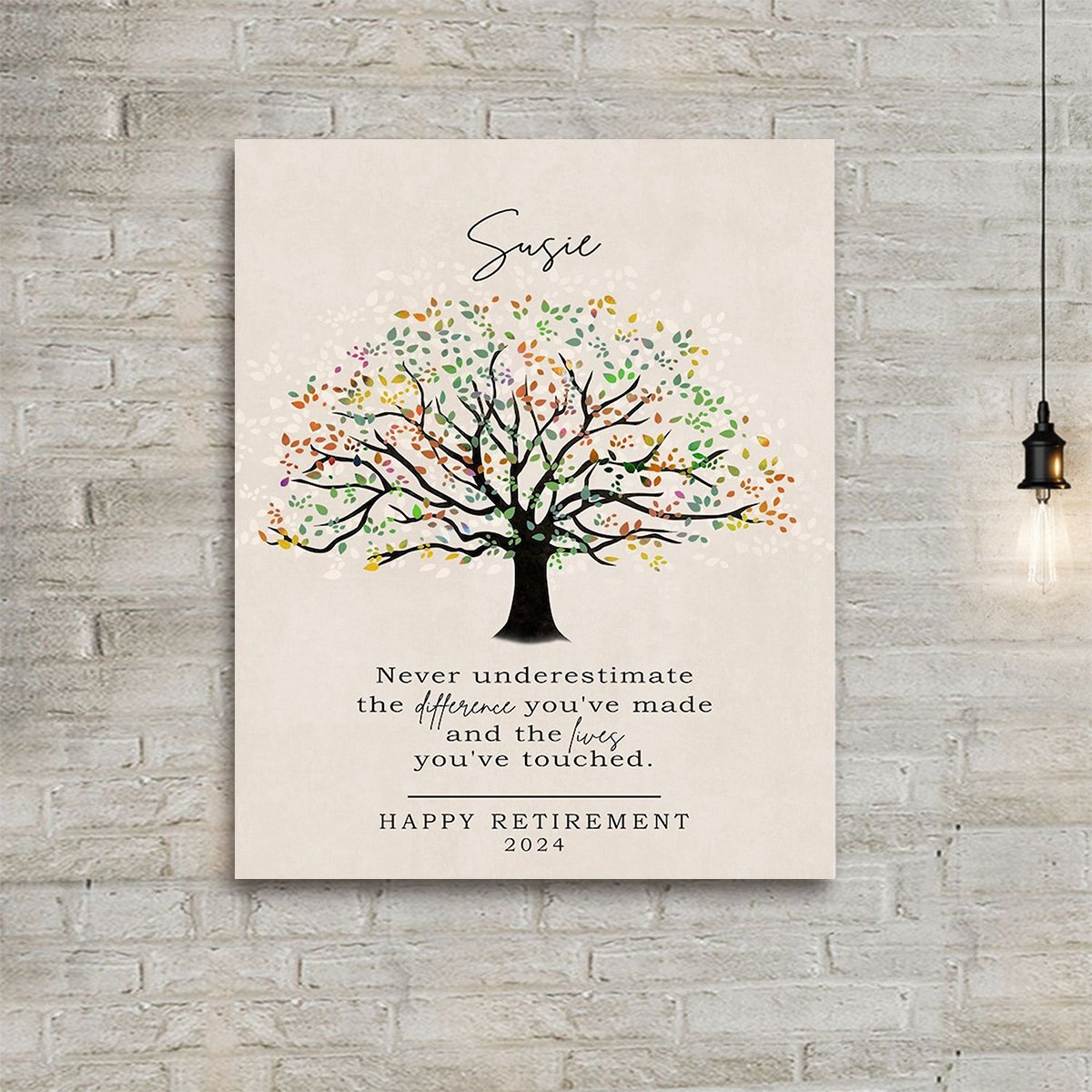 Personalized Happy Retirement Gift Canvas Poster,Gift For Coworker,Nurse Retirement