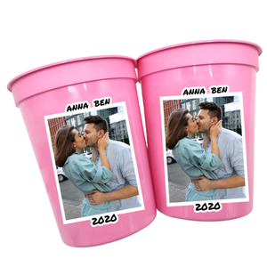 Personalized Colorful Vintage Plastic Cups Party Decorations