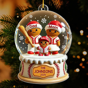 Personalized Baseball Family Sport Lover Christmas Ornament