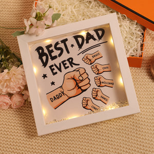 Personalized Light Shadow Box-The Best Dad Ever