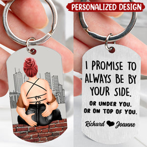 Drive Safe Handsome I Need You Here With Me - Personalized Stainless Keychain For Couple