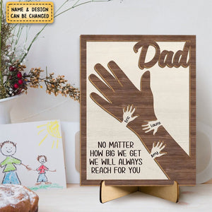 We Hold Our Hands Together And Forever -Personalized 2-Layered Wooden Plaque With Stand