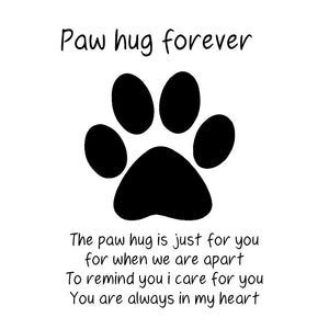 Personalized paw hug ring for pet lover