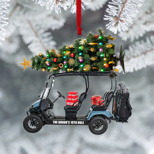 Golf Cart Personalized Christmas Acrylic Ornament