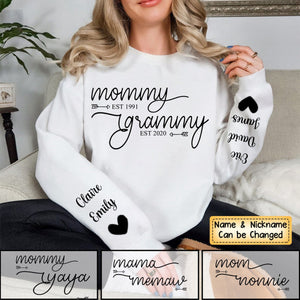 Mom Est Grandma Est - Personalized Sweatshirt