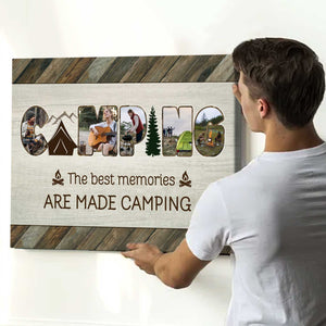 The Best Memories Are Made Camping - Photo Collage Personalized Canvas