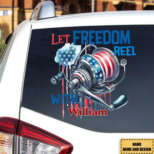 Personalized Custom Car Decal/Sticker - Let Freedom Reel With