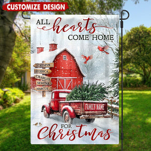 Personalized Garden Flag Holiday Decoration - Christmas Gift For All Hearts Back Home