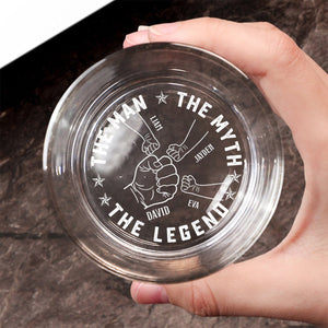 Dad The Man The Myth The Legend - Personalized Engraved Whiskey Glass