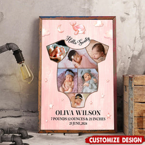 Personalized Baby Collage Photo Poster Gift For Baby Newborn