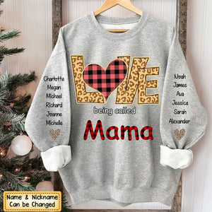 Love Being Called Grandma, Leopard And Grandkids Personalized Sweatshirt