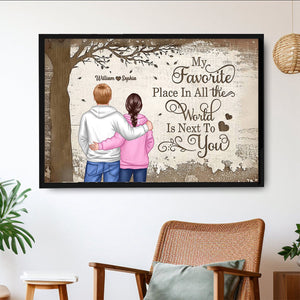 Personalized Couple Commemorative Poster -Beautiful Illustrated Poster - Perfect Gift to Convey Love and Memories