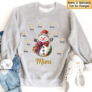 Personalized Gift For Grandma Christmas Snowman Sweatshirt