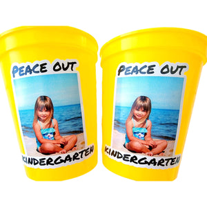 Personalized Colorful Vintage Plastic Cups Party Decorations