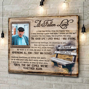 Personalized Memorial Picture Poster with Memorial Poems, In Memory of Canvas