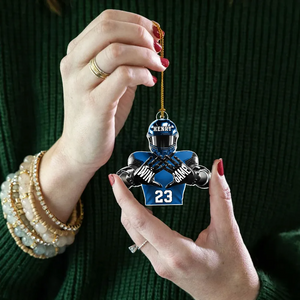 Personalized Christmas Acrylic Ornament Football Player Football For Life