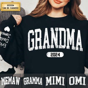 Personalized Yaya Est with Grandkid Names Sweatshirt