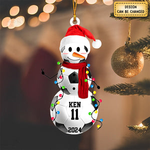 Baseball Snowman - Gifts For Players, Team, Boys - Personalized Acrylic Ornament