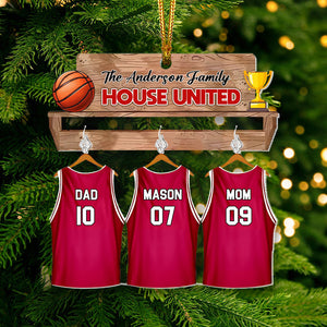 Gifts For Basketball-Loving Family Personalized Christmas Arcylic Ornament