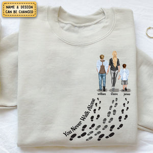 You Never Walk Alone - Personalized Sweatshirt For Loss Of Loved One