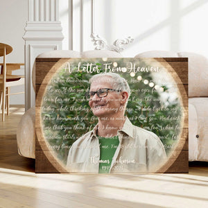 Custom Memorial Poem Canvas Poster– Personalized Photo Memorial Gifts