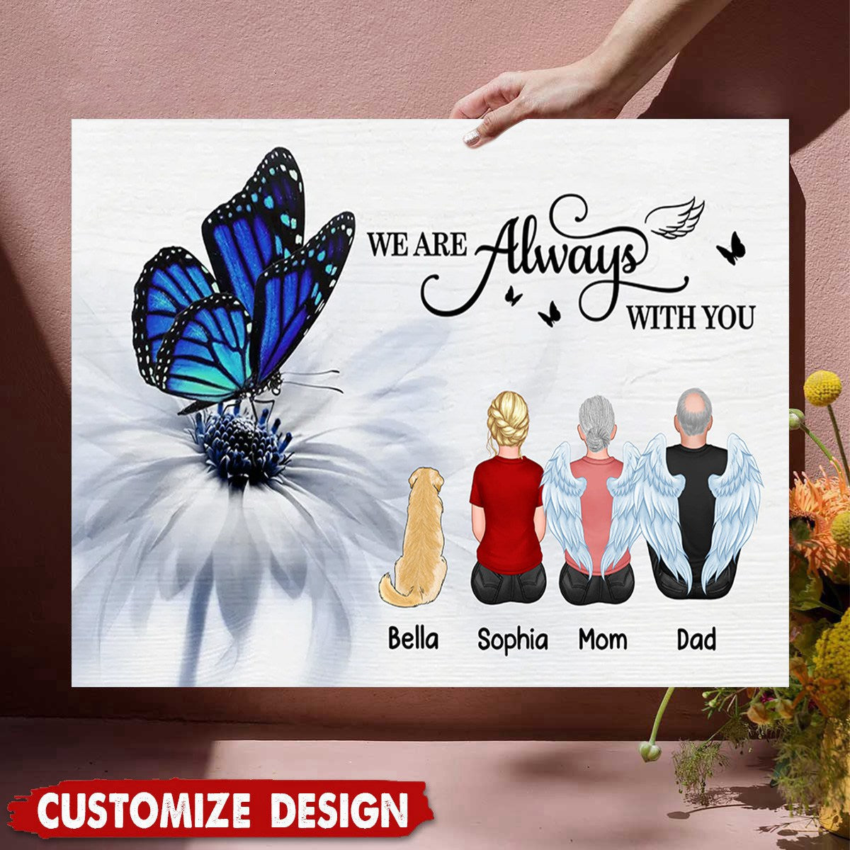 I Am Always With You Butterfly Memorial Personalized Poster