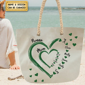 Personalized Beach Bag - Little Sweethearts - Gift For Mom Grandma