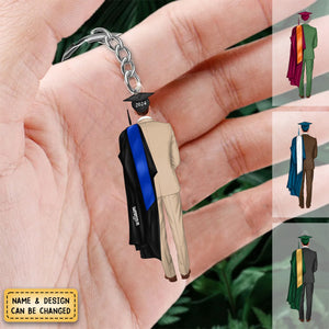 Graduation Gift Personalized back view Acrylic Keychain