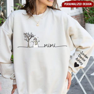 Christmas Snowman Family Personalized Sweatshirt