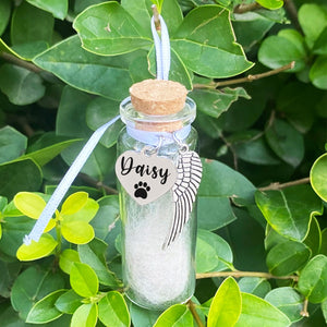 Custom Name Pet Fur Memorial Jar Personalized Gift