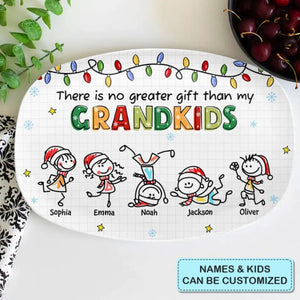 There Is No Greater Gift Than Grandkids Personalized Custom Platter