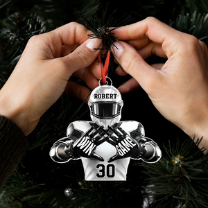 Personalized Christmas Acrylic Ornament Football Player Football For Life