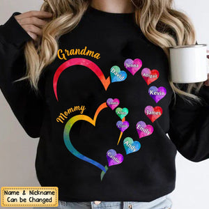 Personalized Gift For Grandma 2 Heart - Sweatshirt