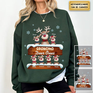 Personalized Grandma's Deer Ones Sweatshirt