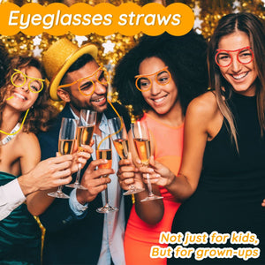 Funny Glasses Straw Party Decoration